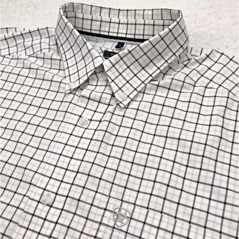 Ariat Pro Series Western SLEEVELSS Shirt Mens‎ XL Plaid Stretch Raw Hem Cowboy